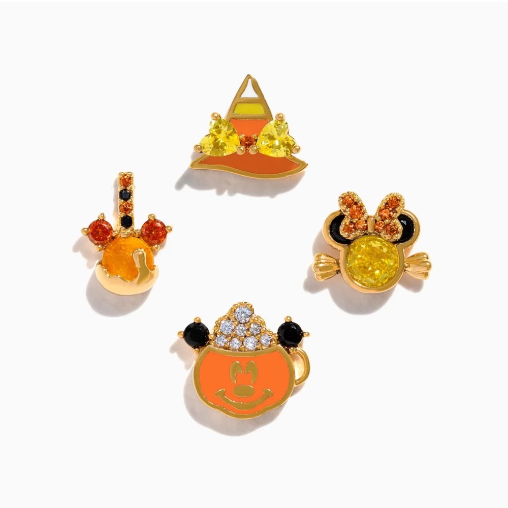 Disney Mickey and Minnie Mouse Halloween Themed Enamel Earrings Set